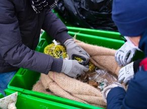 Les Mains dans le sable - Ramassage des déchets sur la Grande Plage de Carnac