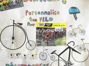 Affiche du concours de vélos créée par les jeunes