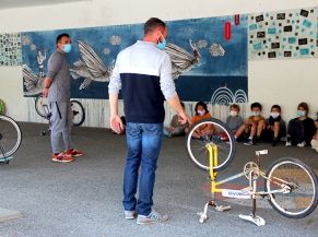 Préparatifs accueil du Tour de France à l'accueil de loisirs