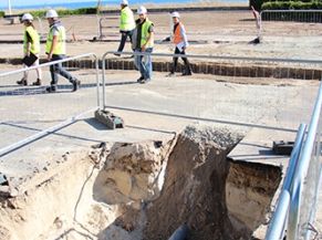 Travaux d'aménagement du Boulevard de la Plage