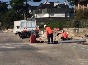 Travaux d'aménagement du Boulevard de la Plage