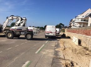 Travaux d'aménagement du Boulevard de la Plage