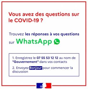 Coronavirus_Gouvernement_Vos questions via WhatsApp