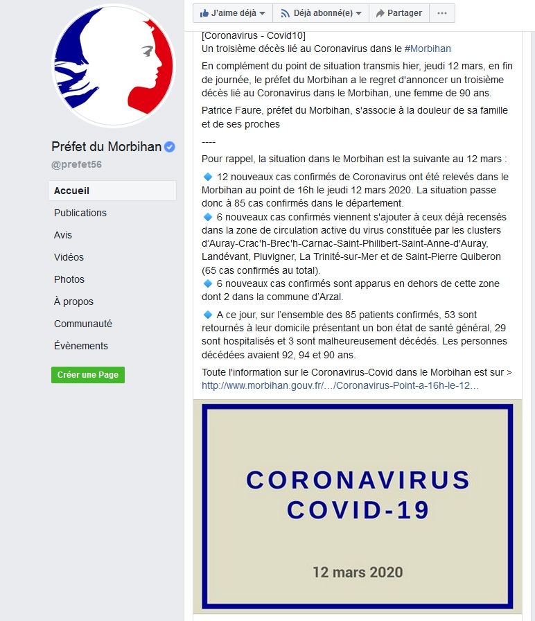 Coronavirus_Préfecture_13 mars 2020 8h