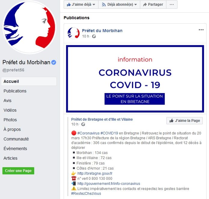 Coronavirus_Préfecture_Point de situation samedi 21 mars 2020