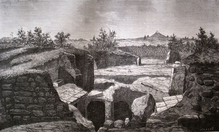 Musée de Préhistoire Gravure 19e villa Bossenno